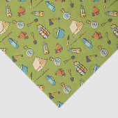 coole camping tegel patroon feestje  tissuepapier (Detail)