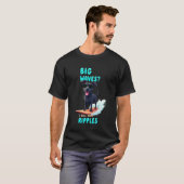 Coole Cane Corso Surfende Hond T-shirt (Voorkant volledig)
