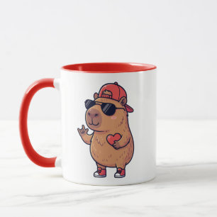 Coole Capybara ASL I Love You Gebaar Valentijn Mok