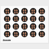 Coole Capybara met Sungles PhotoBooth Grappig Ronde Sticker (Vel)