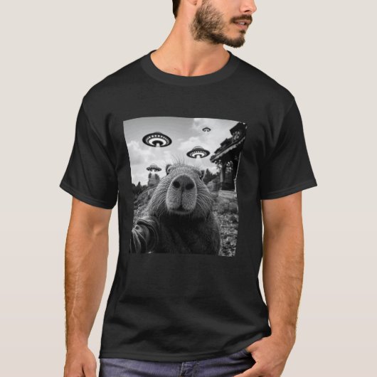 Coole Capybara Selfie T-shirt (Voorkant)