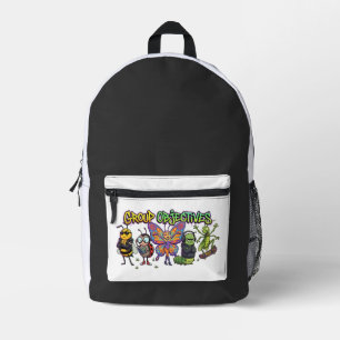 Coole Cartoon Bug Squad Graffiti - Groepsdoelstell Bedrukte Rugzak