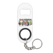 Coole Cartoon Bug Squad Graffiti - Groepsdoelstell Mini Flessenopener (Achterkant)