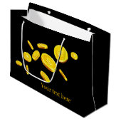 coole casino-munten toevoegen tekst groot cadeauzakje (Voorkant Gekanteld)