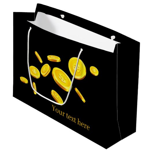 coole casino-munten toevoegen tekst groot cadeauzakje (Voorkant Gekanteld)