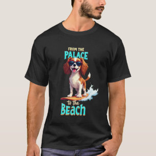 Coole Cavalier King Charles Spaniel Surfende Hond T-shirt
