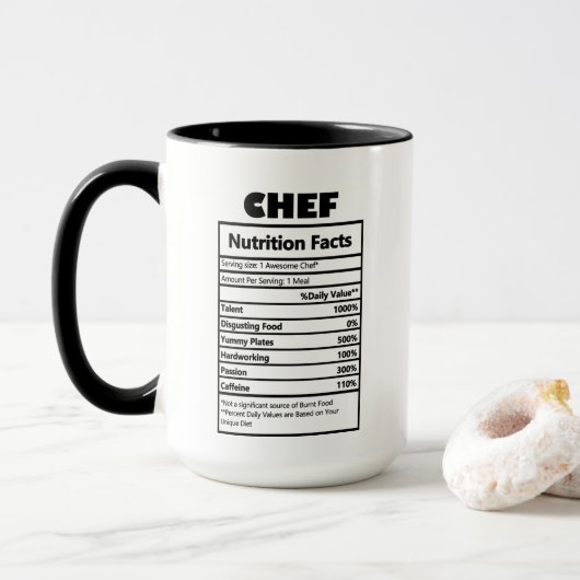coole Chef-werkfeiten Mok (Met donut)