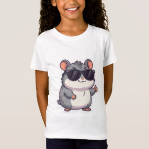 Coole Chibi Hamster met Zonnebril Grappige Meme Ki T-shirt