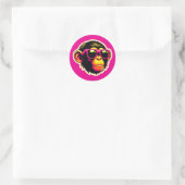 COOLE CHIMP 2 RONDE STICKER (Tas)