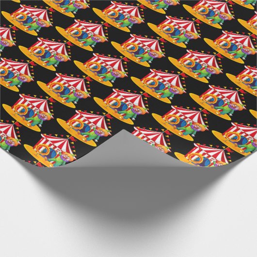 " coole circus clown " cadeaupapier (Hoek)