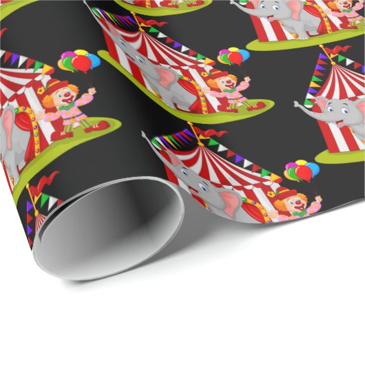 " coole circus clown " cadeaupapier (Rol Hoek)