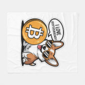 Coole Corgi Houdt van Cryptovaluta Fleece Deken (Voorkant (Horizontaal))