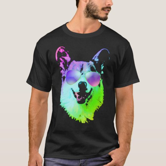 Coole Corgi Met Zonnebril T-shirt (Voorkant)