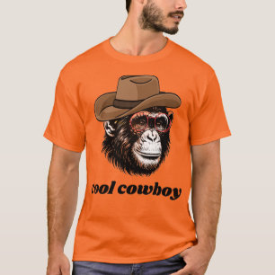 Coole Cowboy Chimpansee – Grappige Westerse Aap T-shirt