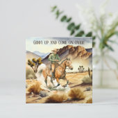 coole cowboy liefhebbers Westerne partij Kaart (Staand voorkant)