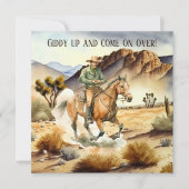 coole cowboy liefhebbers Westerne partij Kaart (Voorkant)