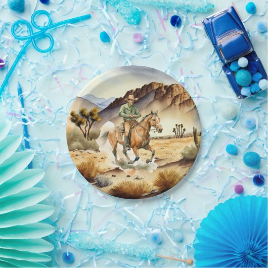 coole cowboy liefhebbers Westerne partij Papieren Bordje (Feest)