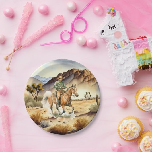 coole cowboy liefhebbers Westerne partij Papieren Bordje (Feest)