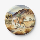 coole cowboy liefhebbers Westerne partij Papieren Bordje (Voorkant)