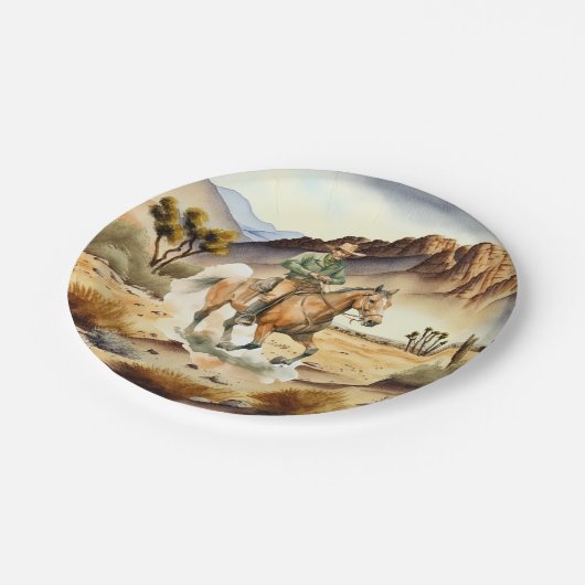 coole cowboy liefhebbers Westerne partij Papieren Bordje (Gekanteld)