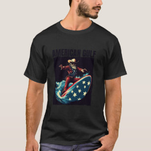 Coole Cowboy met Patriottische Surfplank en surfen T-shirt