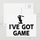 coole cricketdesign briefkaart (Voorkant / Achterkant)