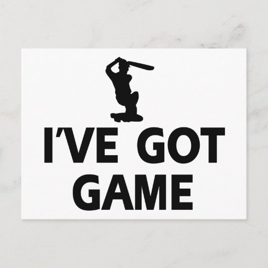coole cricketdesign briefkaart (Voorkant)