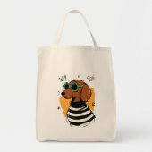 Coole Dachshond met zonnebril Tote Bag (Voorkant)