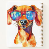 Coole Dachshund-hond Kinderen Gepersonaliseerd Notitieboek (Achterkant)