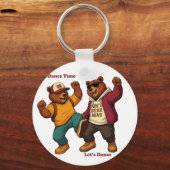 Coole dansende beren sleutelhanger (Achterkant)
