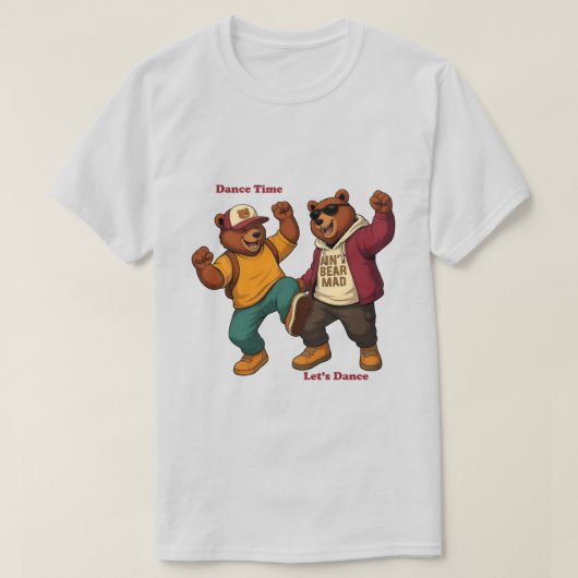 Coole dansende beren t-shirt (Design voorkant)