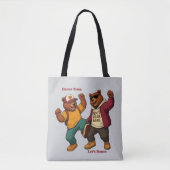 Coole dansende beren tote bag (Voorkant)