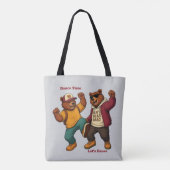 Coole dansende beren tote bag (Achterkant)