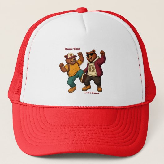 Coole dansende beren trucker pet (Voorkant)