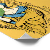 coole decoratieve Japanse muzikale geisha-kunst Poster (Hoek)