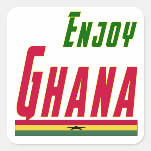Coole Design voor Ghana Vierkante Sticker (Voorkant)