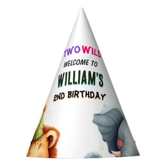 coole dierentuin zebra safari In Twee De Wilde 2e  Feesthoedjes (Voorkant)