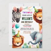 coole dierentuin zebra safari In Twee De Wilde 2e Kaart (Voorkant)