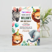 coole dierentuin zebra safari In Twee De Wilde 2e Kaart (Staand voorkant)