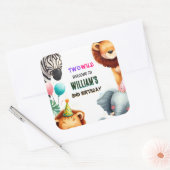 coole dierentuin zebra safari In Twee De Wilde 2e  Vierkante Sticker (Envelop)