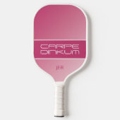 Coole Dink Pun Monogram Beginletters Meisjesachtig Pickleball Paddle (Achterkant)