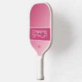 Coole Dink Pun Monogram Beginletters Meisjesachtig Pickleball Paddle (Links)
