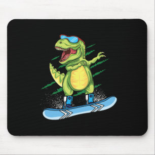Coole Dinosaur Sneeuwboarden Skiën Dabben T Rex Sn Muismat