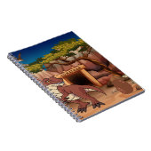 Coole dinosaurus gepersonaliseerde cartoon voor ki notitieboek (Rechterzijde)