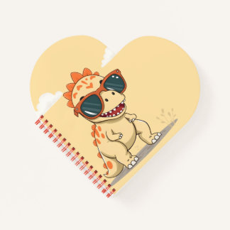 Coole dinosaurus met zonnebril Funny Cute Kids' T- Notitieboek
