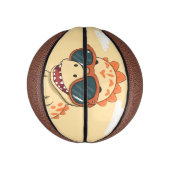 Coole dinosaurus met zonnebril Grappige Malle Kind Basketbal (Verticaal)