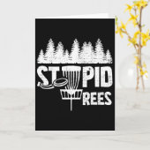 Coole Disc Golf Speler Quote I Stomme Boom Kaart (Gele Bloem)