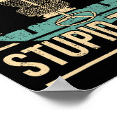 Coole Disc Golf Speler Quote I Stomme Boom Poster (Hoek)