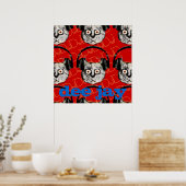 coole DJ-hoofdtelefoon Poster (Keuken)