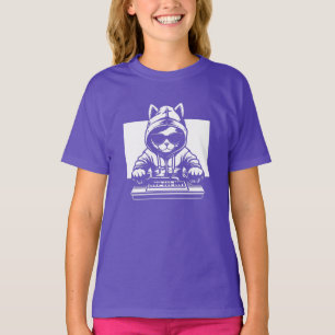Coole DJ Kat DJ Kat met Coole Zonnebril T-shirt